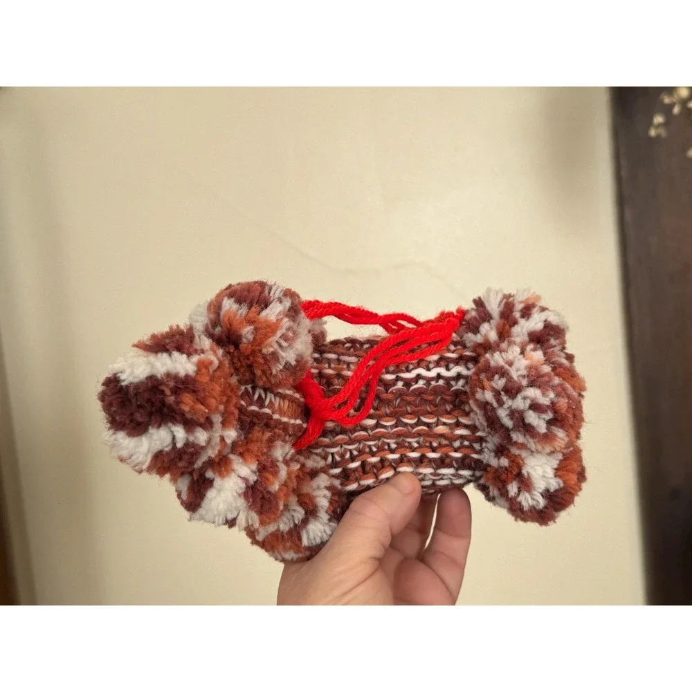 Vintage Brown and White Crocheted Poodle Soap Holder | Kitschy Knitted Dog